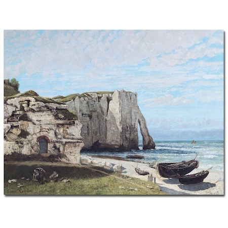 Gustave Courbet 'The Cliffes At Etretat, 1870' Canvas Art,26x32